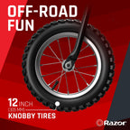 Razor Dirt Rocket MX125 Electric-Powered Dirt Bike - Black with Decal Included. for Child 5+