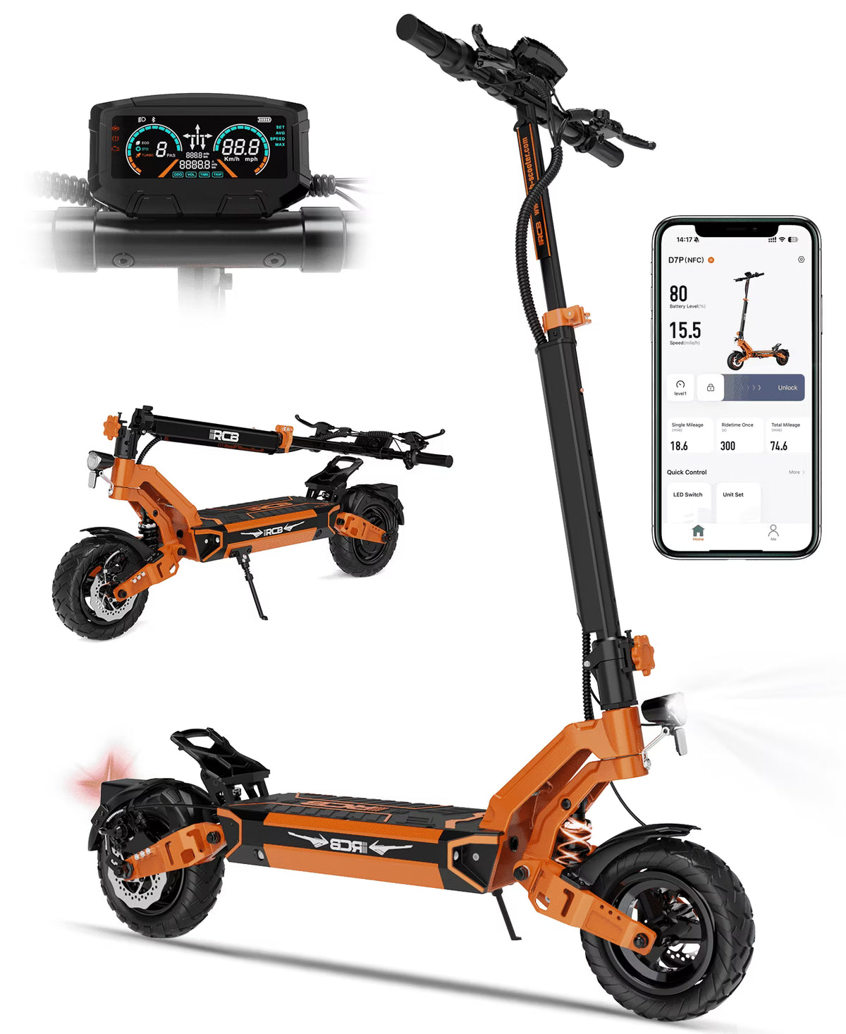 Electric Scooter for Adults, Max 70miles Range, 1000W Motor, 48V 27Ah ...