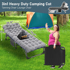Slsy Folding Lounge Chair, 5-Position Adjustable Outdoor Reclining Chair, Folding Sleeping Bed Cot, Folding Chaise Lounge Chair for Pool Beach Patio Sunbathing