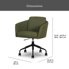 Better Homes & Gardens Juliet Office Chair, Ivory Boucle and Matte Black