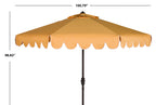 Safavieh Venice 9' Market Crank Tilt Patio Umbrella, Navy/White
