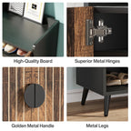 Tribesigns Shoe Cabinet with Doors, 7-Tier Shoe Storage Cabinet with Adjustable Shelves, Wood Grain Shoes Rack Shoe Organizer