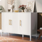 Black Accent Cabinet, Atumon Storage Cabinet Furniture, Modern Buffet Sideboard, Wooden Accent Cabinet with 3 Doors, Accent Storage Cabinet for Entryway Hallway Living Room, 48"L x 17.7"W x 31.9"H