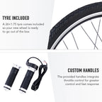 Viribus Electric Bike Conversion Kit 26" Rear Wheel 1000W Hub Motor LCD eBike DIY Set