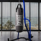 Everlast Single Station Heavy-Duty Punching Bag Stand, Powder-Coated Steel, 100 lb Capacity, Black