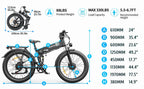 Dual Motor PEAK 3000W Electric Bike for Adults,31mph 48V 23Ah Electric Bicycle,26" Fat Tire Mountain Bike UL2849