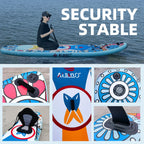 AISUNSS Inflatable Stand Up Paddle Board, 11ft Fishing Paddle Board with SUP Accessories