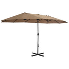vidaXL Garden Parasol Blue Polyester fabric, Aluminum pole and ribs Large