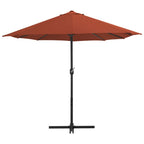 vidaXL Garden Parasol Blue Polyester fabric, Aluminum pole and ribs Large