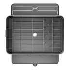 simplehuman Kitchen Dish Drying Rack, Fingerprint-Proof Stainless Steel Frame, Grey Plastic