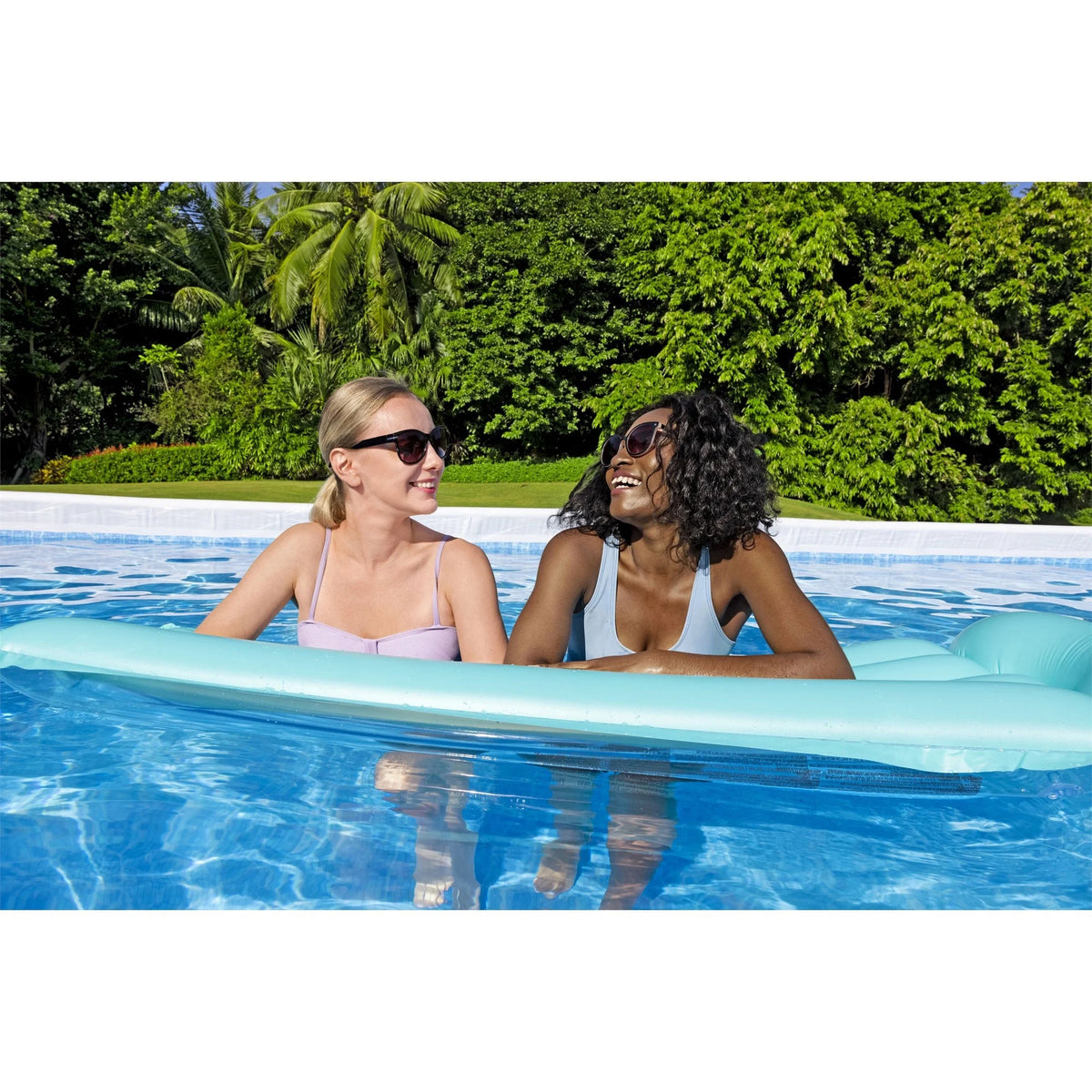 Bestway 24' x 12' x 52" Rectangular Frame Above Ground Swimming Pool Set