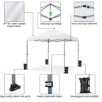 Renwick 8x8 Ft Instant Pop Up Canopy with One Push To Lock Setup Mechanism, Blue