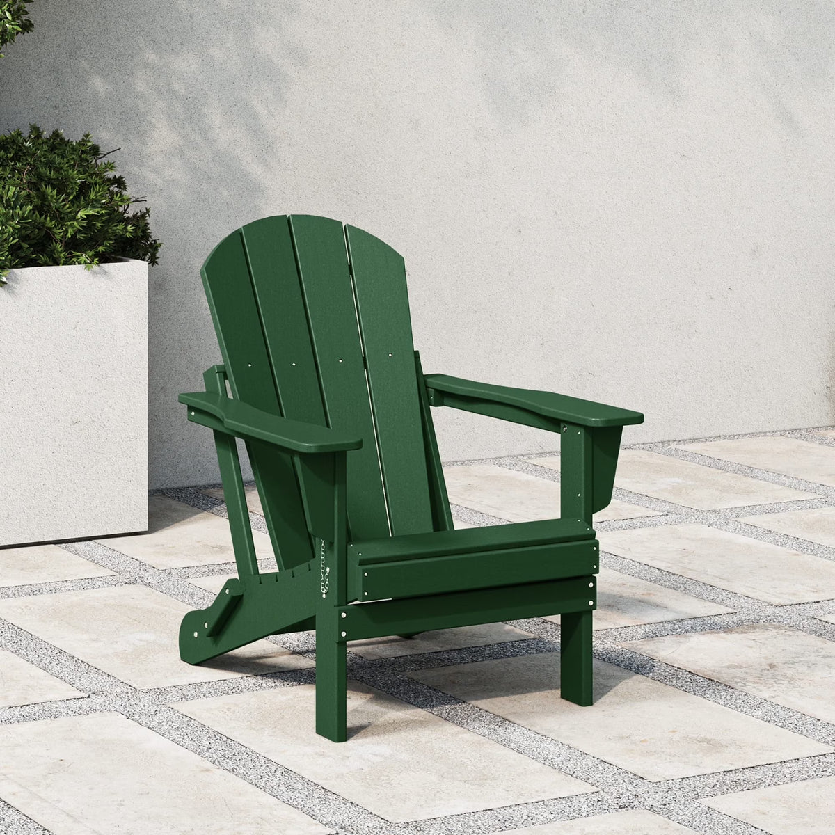 Westintrends Outdoor Folding HDPE Adirondack Chair, Patio Seat, Weather Resistant, Dark Brown