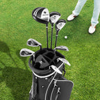 Costway Men's Complete Golf Clubs Package Set 10 Pieces Includes Alloy Driver