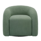360�� Swivel Accent Chair for Living Room, Boucle Barrel Armchair Single Sofa Chair Reading Chair, Sage Green