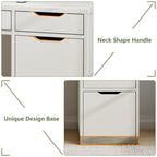 DreamCurship White Desk with Drawers, Modern Computer Desk with File Drawers, Home Office Study Writing Desk with Storage, White