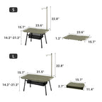 Naturehike, Portable Camping Table, Outdoor Detachable Tactical Camping Table, Lightweight Aluminium Camping Table with Light Pole, Adjustable Height