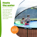 EXIT Toys UV Resistant Pool Covers, PVC Transparent, 104" x 104" x 55"