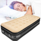 Double Inflatable High Raised Air Bed Mattress with Built in Pump and release valve