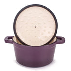 BergHOFF Neo 4Pc Cast Iron Set: 3qt. Covered Dutch Oven & 7qt. Covered Stockpot, Blue