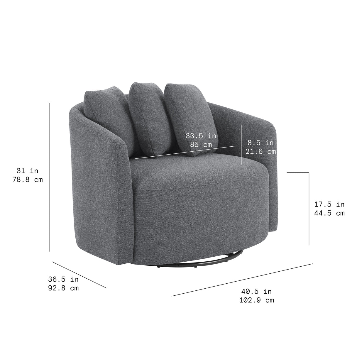Beautiful Drew Accent Chair by Drew Barrymore, Cream Boucle