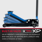 K-Tool INT022 3.5 Ton Low Profile Service Jack; Dual Pump Piston