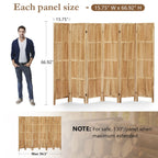 Aletheiawu 4 Panel Room Divider Wall and Folding Privacy Screens��No Installation Required��White