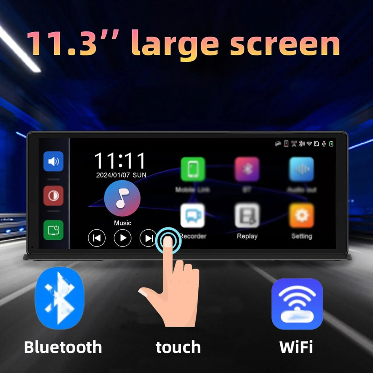 Cartablet Pro Max 2025 Model, 10.26" HD Car Tablet with 4k Dash Cam, Car Tablet Pro Max 2025, 1080p Backup Camera, GPS Navigation/Voice Control (Recorder+Reversing Camera+Screen Projection(128G))