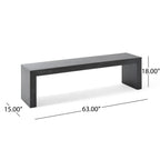 Noble House Krislynn Farmhouse Acacia Wood Dining Bench, Black