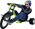 Razor DXT Drift Trike - Black/Yellow Steel Frame. 3-Wheeled Ride on Tricycle for Teens and Adults