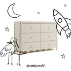 Storkcraft Casablanca 6 Drawer Nursery Dresser, Sage