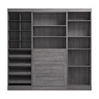 Bestar Pur 86W Closet Organizer System in White - Engineered Wood