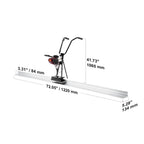 KFFKFF Concrete Power Screed with 4 ft Aluminum Board, Cement Finishing Vibrating Motor, Adjustable Handles, and 6500RPM Efficiency