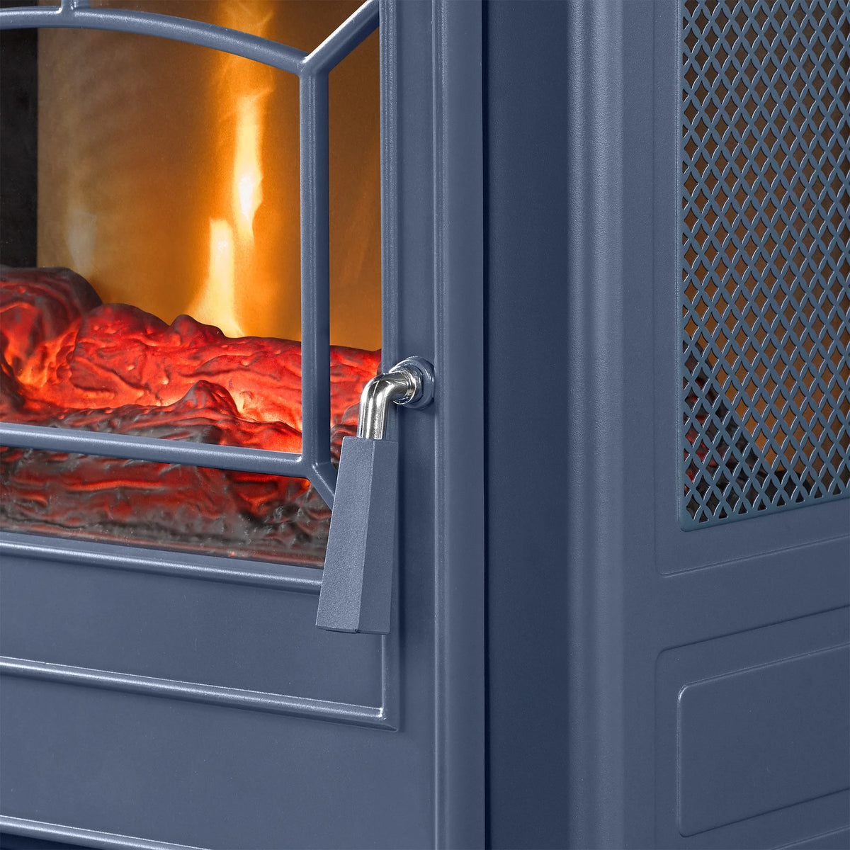 ClassicFlame 17.5"W Infrared Quartz Electric Stove Heater, Insignia Blue