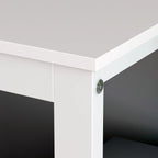 WIAWG 55" White L Shaped Desk with Storage Shelf Corner Office Writing Desk Study Workstation Table