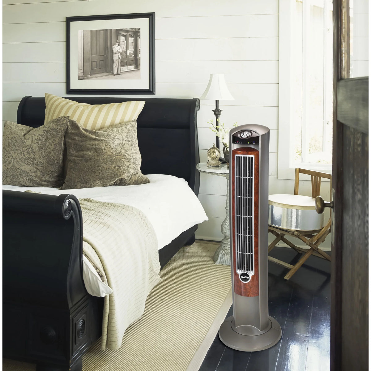 Air King Wind Curve 42" 3 Speed Fresh Air Ionizer Tower Fan with Remote Control, 9554