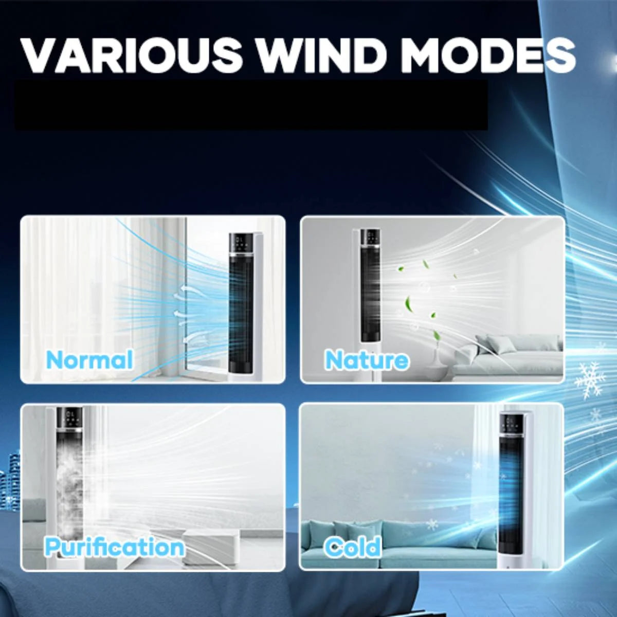 MaxKare 3-in-1 Tower Fan, Air Cooler with FCC & ETL, Humidifier for Office & Bedroom, 40'' High, White
