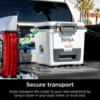 Ninja FrostVault 30qt Hard Cooler with Dry Zone, Ice Chest Cooler, White, FB131WH
