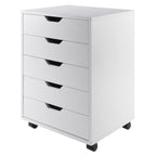 Winsome Halifax 5-Drawer Mobile Cabinet 10519, White Finish