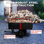 Heavy Duty Steel ATV Trailer,1600 Lbs Dump Cart, 15 Cubic Feet, Removable Sides, for Riding Lawn Mower Tractor
