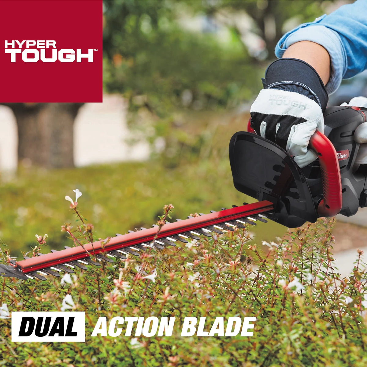 Hyper Tough 20V Max 22-inch Cordless Battery Powered Hedge Trimmer, HT21-401-003-07