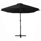 vidaXL Garden Parasol Blue Polyester fabric, Aluminum pole and ribs Large