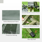 Multi functional folding adult camping bed, elevated tent with sleeping bag, portable single camping bed