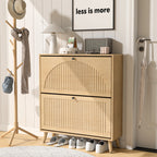 Shoe Storage Cabinet with 2 Flip Drawers, Modern Shoe Cabinet Storage for Entryway, Entryway Shoe Storage