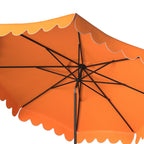 Safavieh Venice 9' Market Crank Tilt Patio Umbrella, Navy/White