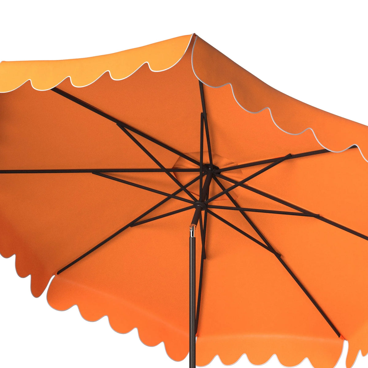 Safavieh Venice 9' Market Crank Tilt Patio Umbrella, Navy/White