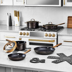 Thyme & Table Supreme 12-Piece Non-Stick Cookware Set, Pots and Pans Set- Bronze