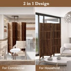 Aletheiawu 4 Panel Room Divider Wall and Folding Privacy Screens��No Installation Required��White