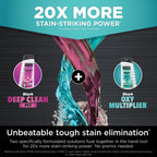 Shark StainStriker HairPro Carpet and Upholstery Cleaner, Portable with 3 Tools, 6oz Deep Clean Pro Formula and 12oz OXY Multiplier Formula, PX250 Dark Silver/Fuchsia