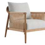 CHITA Modern Accent Chair, Braid Armchair Living Room Chair, Cream